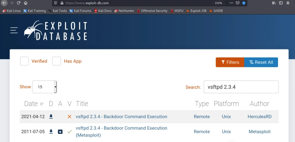 vsftpd 2.3.4 exploit