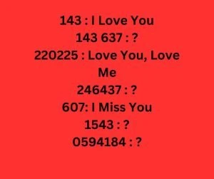 I Love You In Numbers